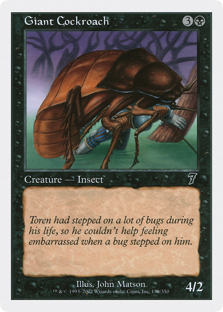 Giant Cockroach (7ED-138) - 7th Edition Foil