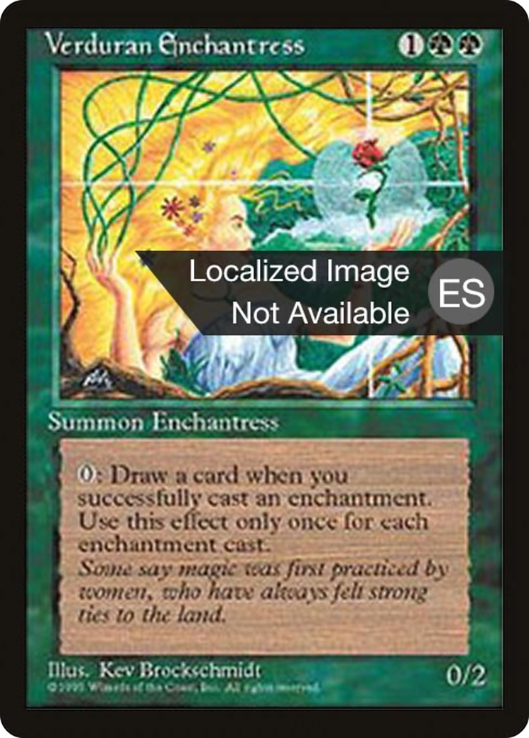Verduran Enchantress (4BB-) - Fourth Edition Foreign Black Border