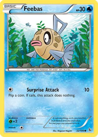 Feebas (022/106) Reverse Holofoil [Flashfire] - Common