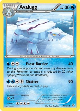 Avalugg (031/106) [Flashfire] - Uncommon
