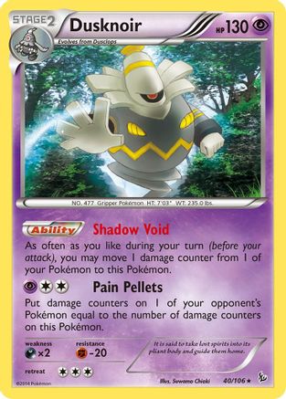 Dusknoir (040/106) Reverse Holofoil [Flashfire] - Holo Rare