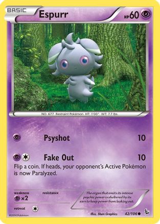 Espurr (042/106) Reverse Holofoil [Flashfire] - Common