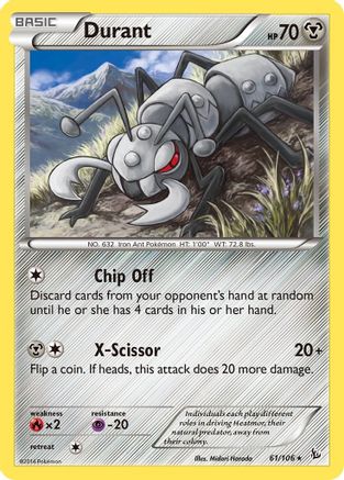 Durant (061/106) Reverse Holofoil [Flashfire] - Rare