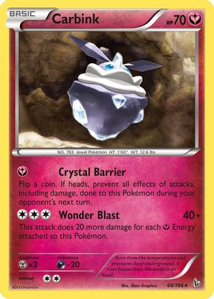 Carbink (068/106) Holofoil [Flashfire] - Holo Rare