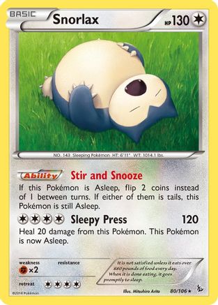 Snorlax (080/106) [Flashfire] - Rare