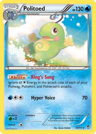 Politoed (018/111) Reverse Holofoil [Furious Fists] - Rare