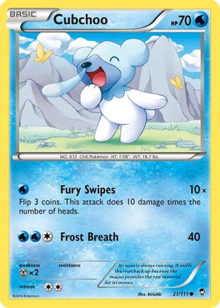 Cubchoo (021/111) Reverse Holofoil [Furious Fists] - Common