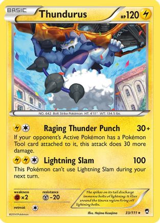 Thundurus (033/111) Reverse Holofoil [Furious Fists] - Rare