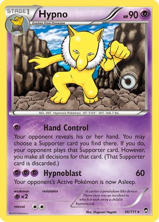 Hypno (036/111) Reverse Holofoil [Furious Fists] - Rare