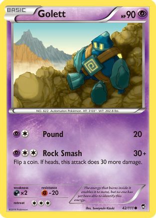 Golett (042/111) Reverse Holofoil [Furious Fists] - Common