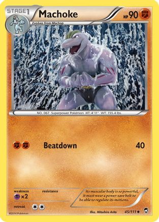 Machoke (045/111) Reverse Holofoil [Furious Fists] - Uncommon