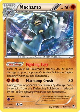 Machamp (046/111) Reverse Holofoil [Furious Fists] - Holo Rare
