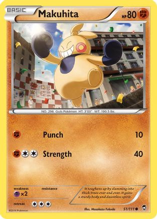 Makuhita (051/111) Reverse Holofoil [Furious Fists] - Common