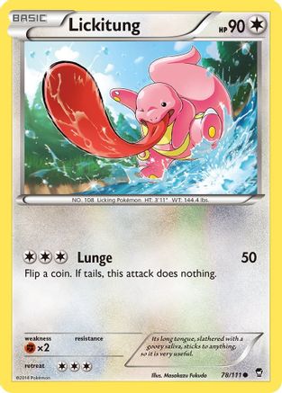 Lickitung (078/111) Reverse Holofoil [Furious Fists] - Common