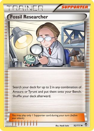 Fossil Researcher (092/111) Reverse Holofoil [Furious Fists] - Uncommon
