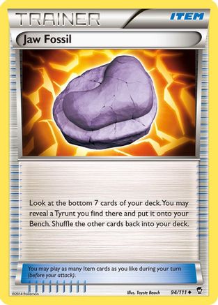 Jaw Fossil (094/111) Reverse Holofoil [Furious Fists] - Uncommon