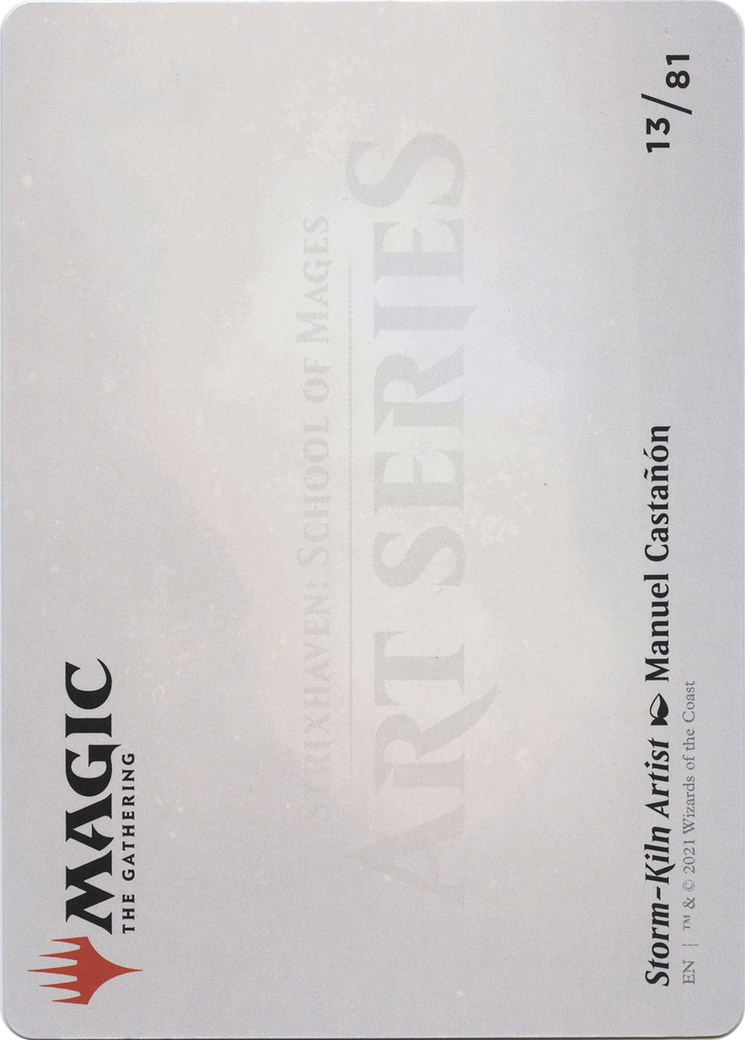 Storm-Kiln Artist // Storm-Kiln Artist (ASTX-013) - Strixhaven Art Series (Borderless) Foil