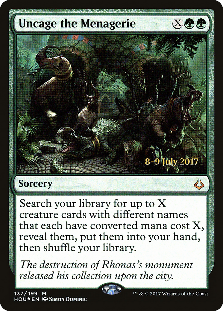 Uncage the Menagerie (PRE-137) - Hour of Devastation Promos Foil