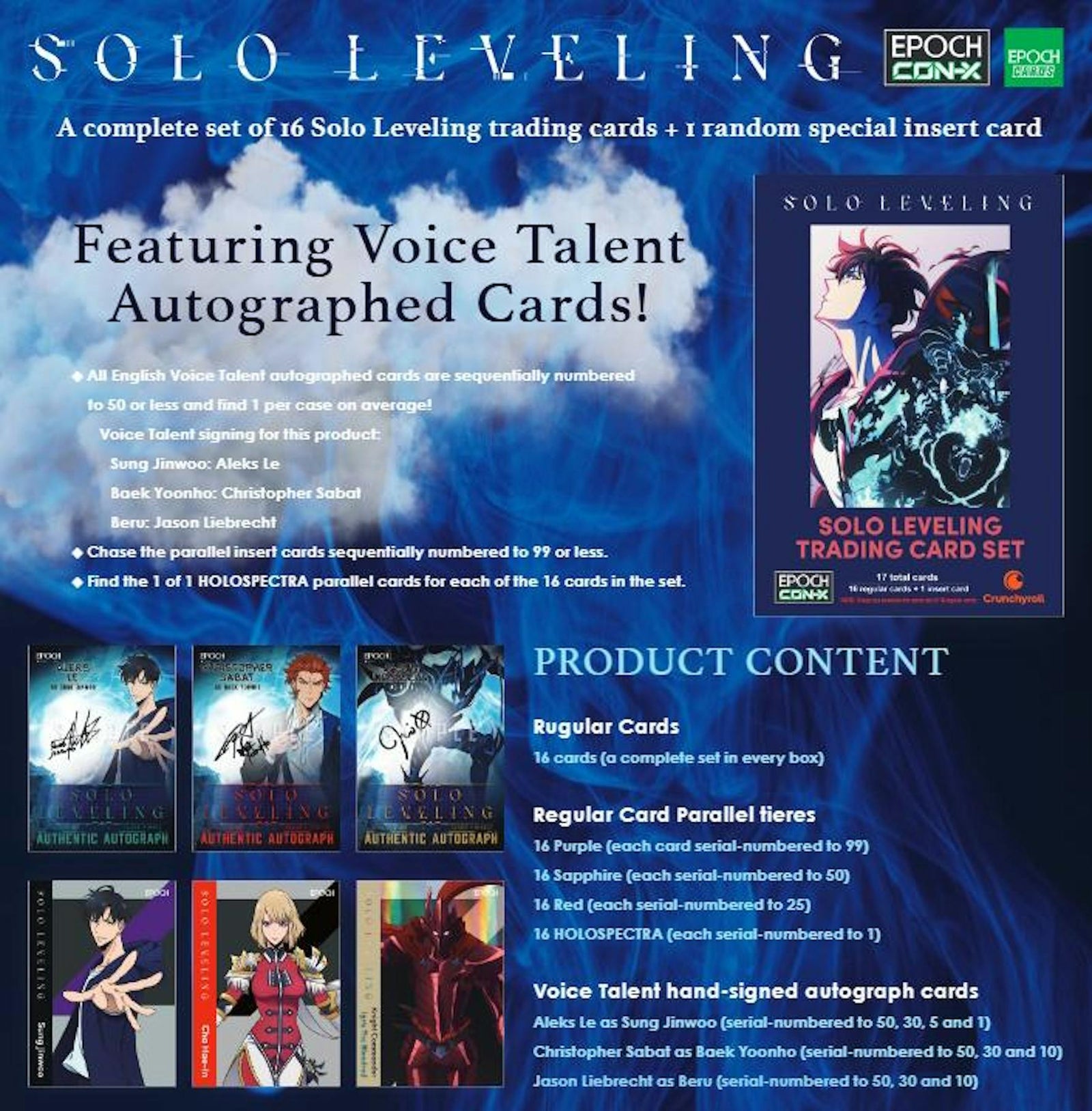 2026 Epoch Con-X Solo Leveling Trading Card Set Box