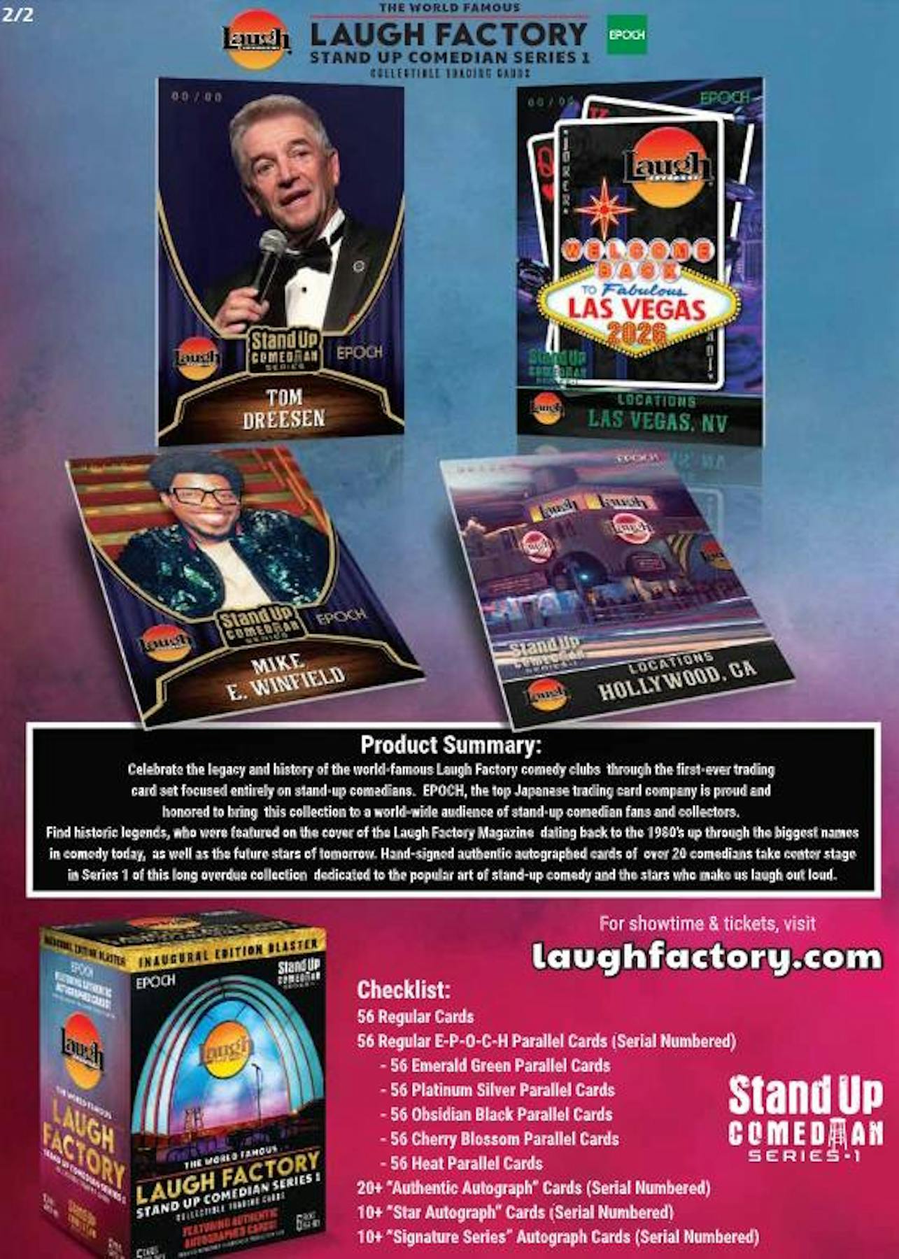 2026 Epoch Laugh Factory Stand Up Comedian Series 1 Blaster Box