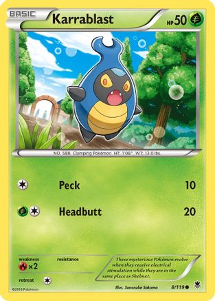 Karrablast (8/119) Reverse Holofoil [Phantom Forces] - Common