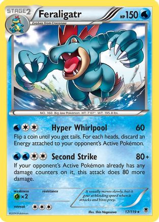 Feraligatr (017/119) Reverse Holofoil [Phantom Forces] - Holo Rare