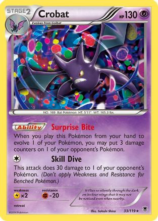 Crobat (033/119) Reverse Holofoil [Phantom Forces] - Rare