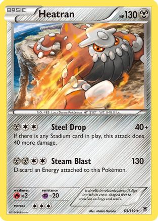 Heatran (63/119) Reverse Holofoil [Phantom Forces] - Holo Rare