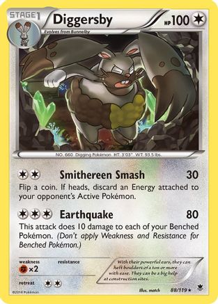 Diggersby (88/119) Reverse Holofoil [Phantom Forces] - Rare
