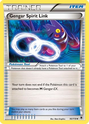 Gengar Spirit Link (095/119) Reverse Holofoil [Phantom Forces] - Uncommon