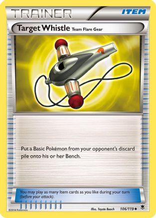 Target Whistle (106/119) Reverse Holofoil [Phantom Forces] - Uncommon