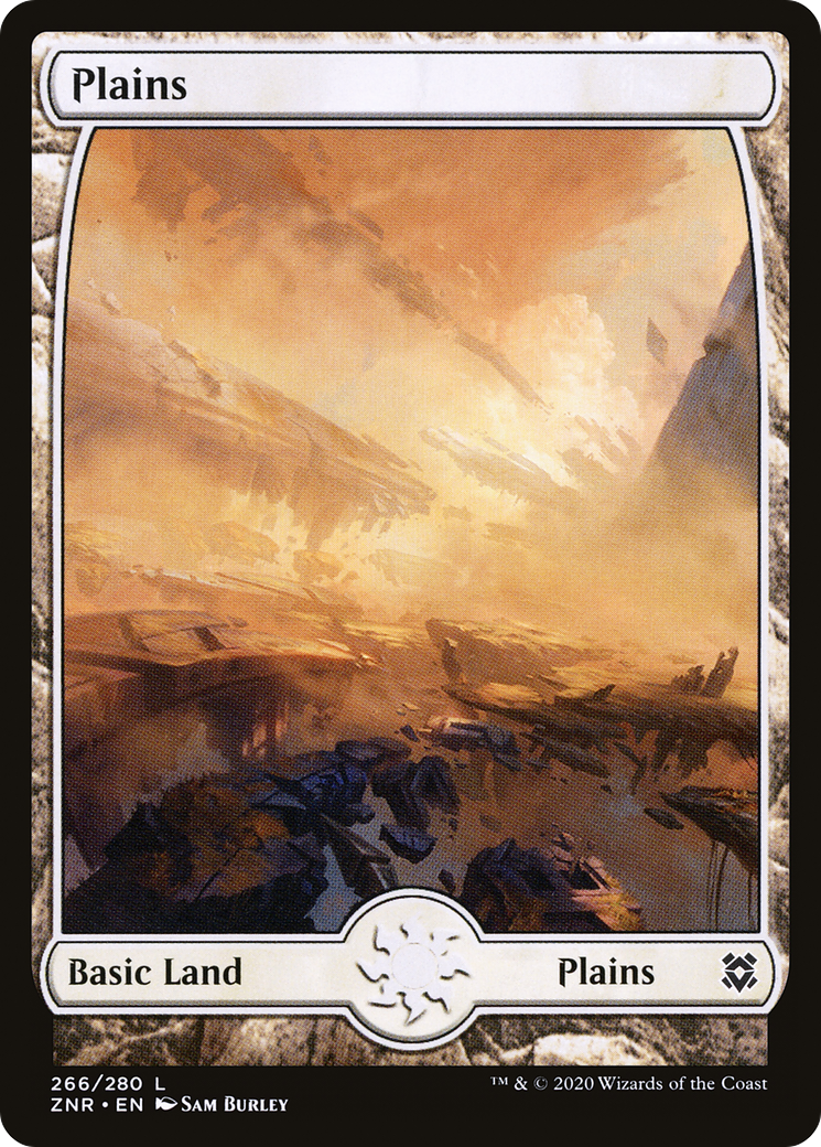 Plains (266) - Full Art (ZNR-266) - Zendikar Rising: (Full Art) Foil