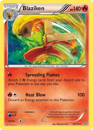 Blaziken (28/160) Holofoil [Primal Clash] - Holo Rare