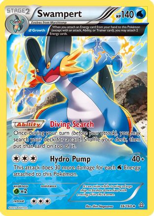 Swampert (Alpha) (036/160) Reverse Holofoil [Primal Clash] - Holo Rare