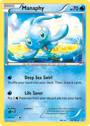 Manaphy (56/160) Reverse Holofoil [Primal Clash] - Holo Rare