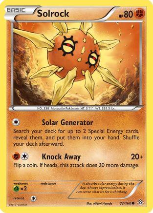 Solrock (83/160) Reverse Holofoil [Primal Clash] - Common