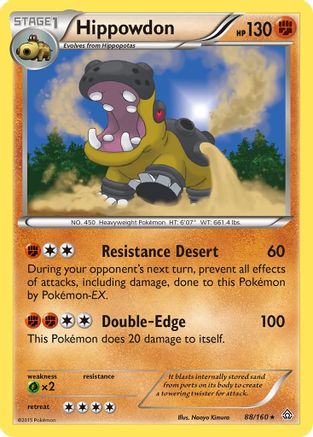 Hippowdon (88/160) Reverse Holofoil [Primal Clash] - Holo Rare
