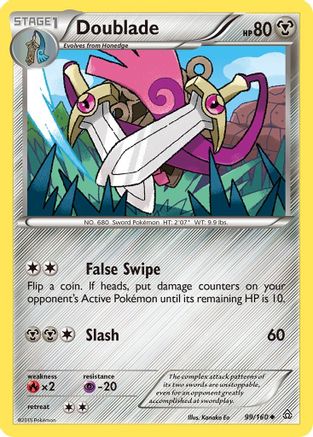 Doublade (99/160) Reverse Holofoil [Primal Clash] - Uncommon