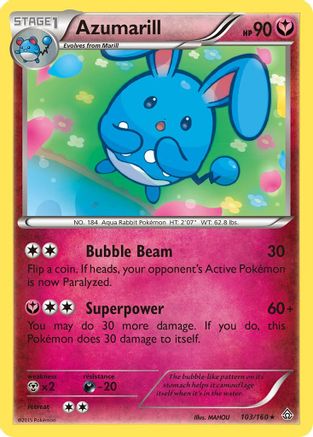 Azumarill (103/160) [Primal Clash] - Rare