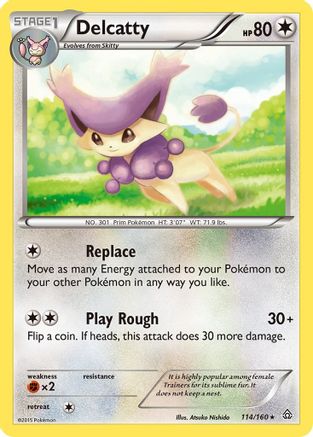 Delcatty (114/160) Reverse Holofoil [Primal Clash] - Rare