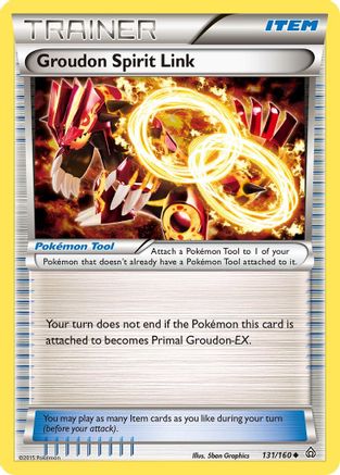 Groudon Spirit Link (131/160) Reverse Holofoil [Primal Clash] - Uncommon