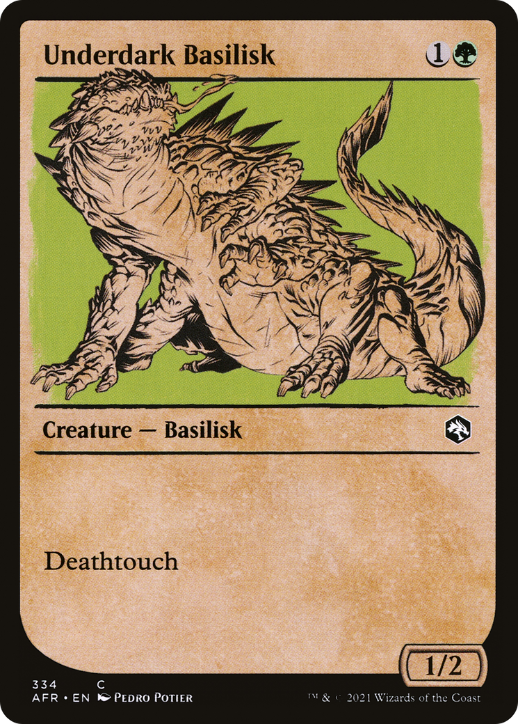 Underdark Basilisk (Showcase) (AFR-334) - Adventures in the Forgotten Realms: (Showcase) Foil