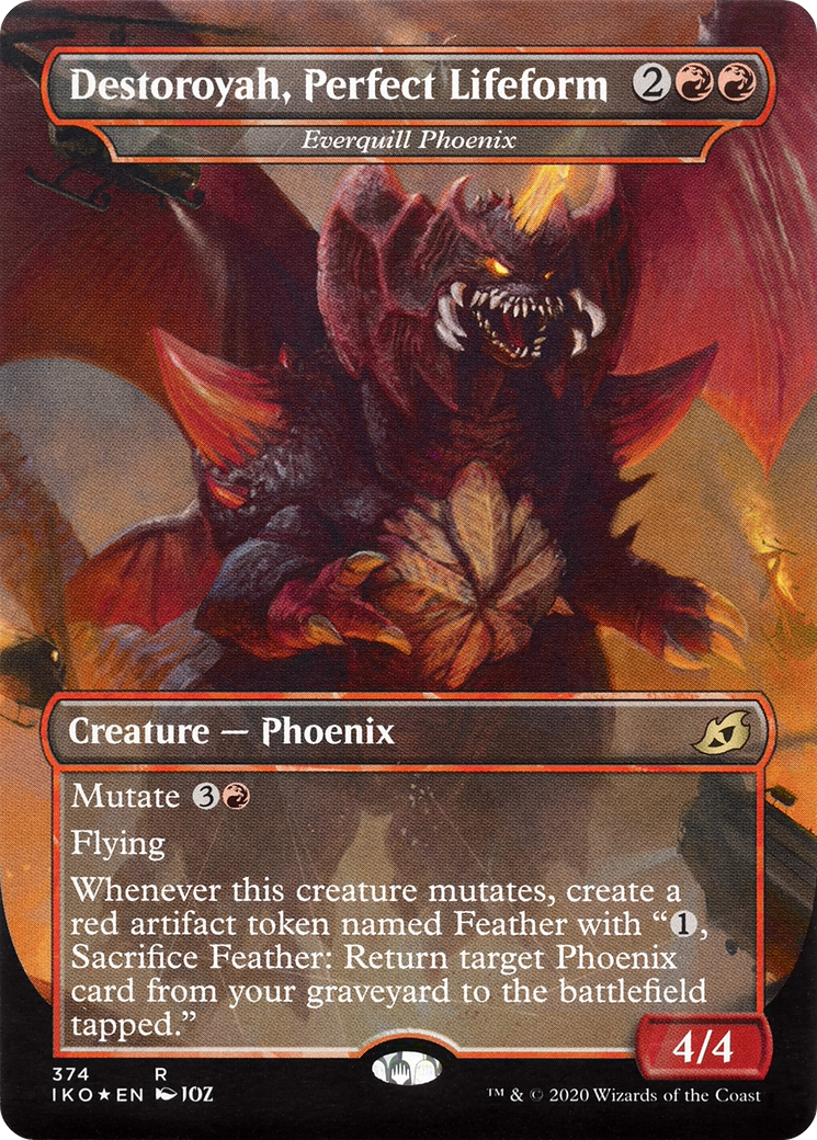 Destoroyah, Perfect Lifeform - Everquill Phoenix (IKO-374) - Ikoria: Lair of Behemoths / Destoroyah, Perfect Lifeform (Borderless) Foil
