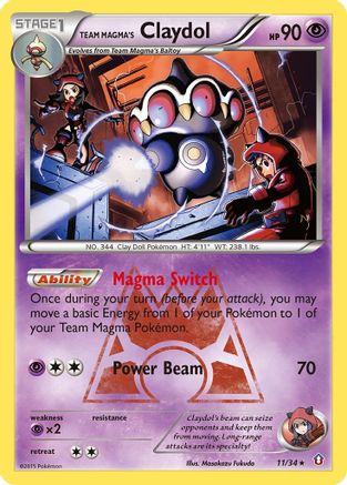 Team Magma's Claydol (011/34) Holofoil [Double Crisis] - Holo Rare