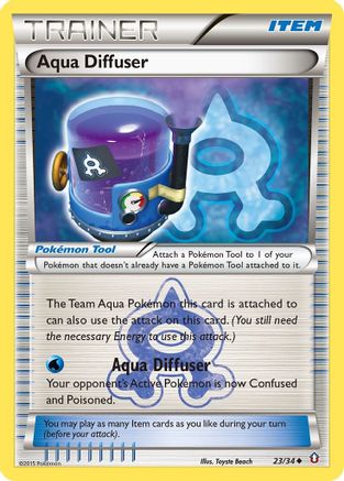 Aqua Diffuser (023/34) Reverse Holofoil [Double Crisis] - Uncommon