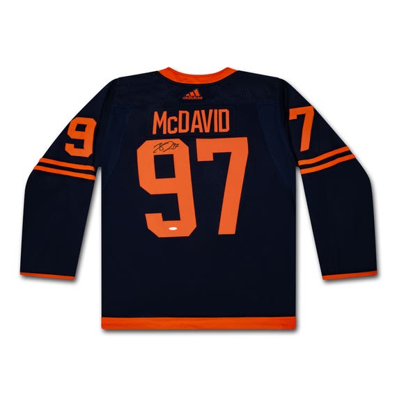 Connor McDavid Autographed Navy Primegreen Adidas Edmonton Oilers Alternate Jersey  (Upper Deck Authenticated)