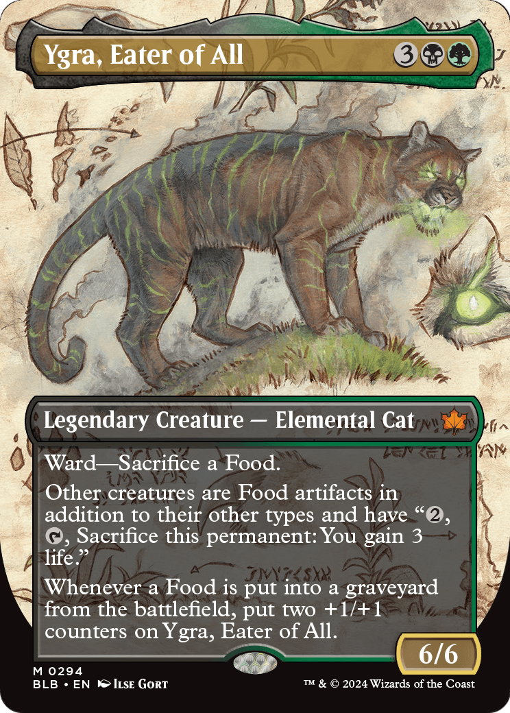 Ygra, Eater of All (Borderless) (BLB-294) - Bloomburrow Foil