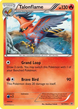 Talonflame (15/108) [Roaring Skies] - Rare