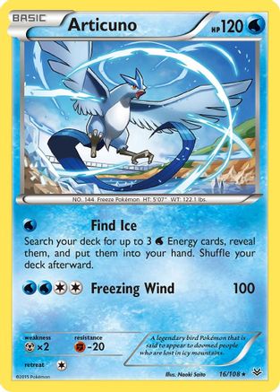 Articuno (016/108) Reverse Holofoil [Roaring Skies] - Rare