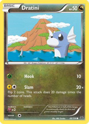 Dratini (049/108) Reverse Holofoil [Roaring Skies] - Common